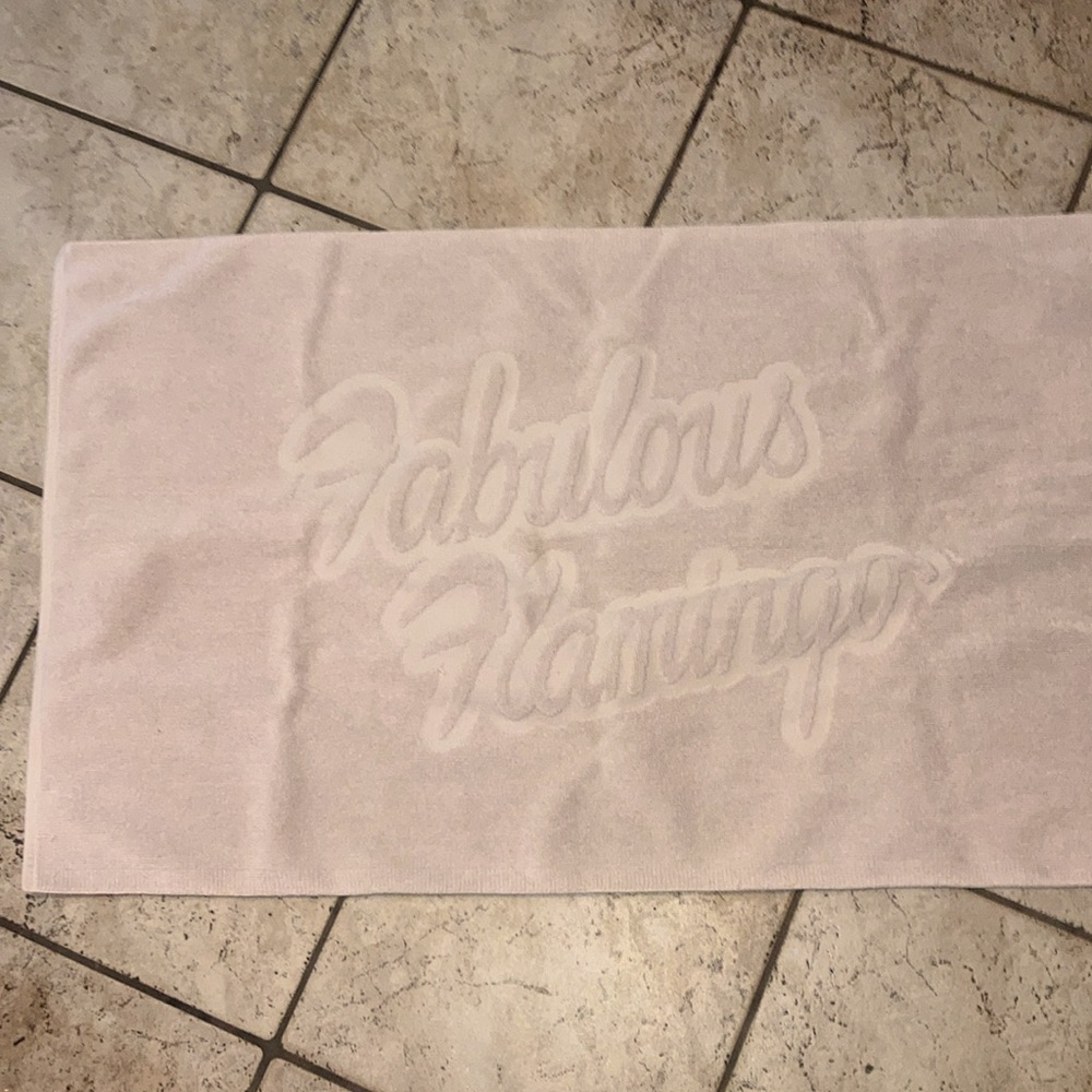 Vtg Las Vegas Fabulous Flamingo Hotel bath mat